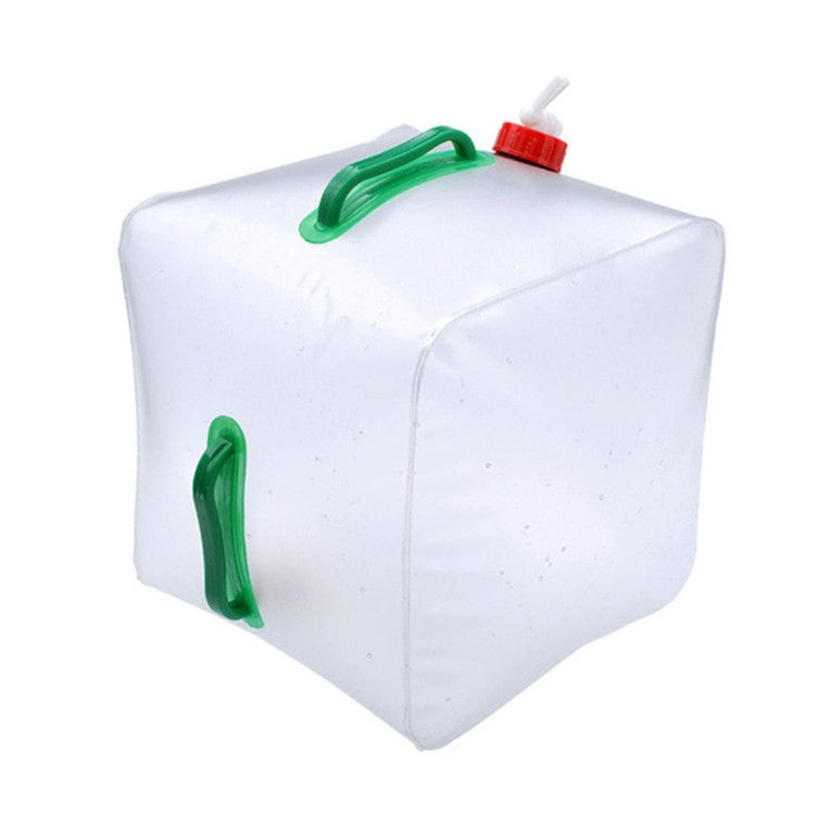 borsa-per-acqua-pieghevole-in-plastica-trasparente-con-secchiello-pieghevole-da-campeggio-per-esterni-da-20-litri-20-grenn - immagine 3