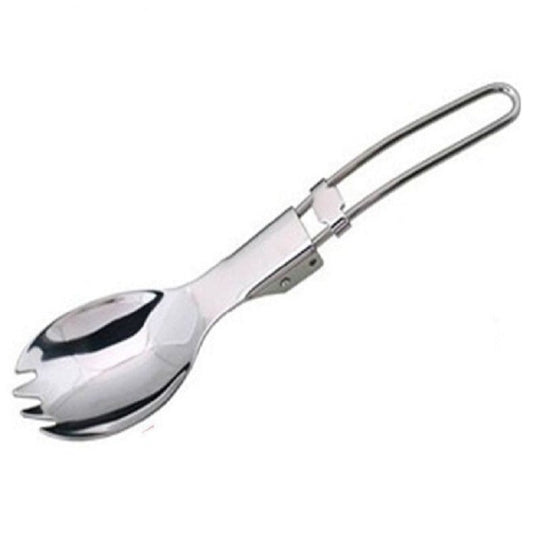 Set di 2 stoviglie da campeggio in acciaio inox: cucchiaio e