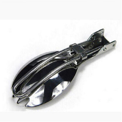 Set di 2 stoviglie da campeggio in acciaio inox: cucchiaio e