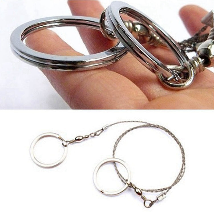 Strumento portatile per sega a mano per motoseghe per autodifesa per sopravvivenza all'aperto in filo di acciaio inossidabile, Hand Saw (Silver)