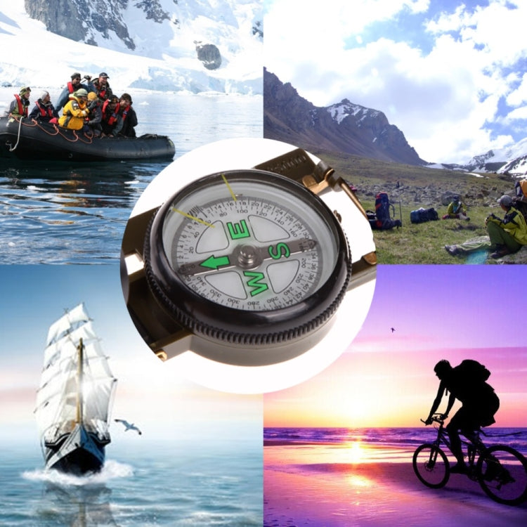bussola-portatile-pieghevole-verde-militare-con-lente-multifunzione-mini-strumento-per-arrampicata-all-aperto-army-green - immagine 3