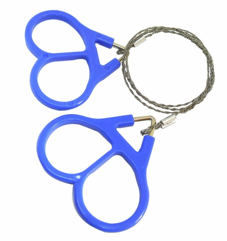 Kit di fili in acciaio inossidabile per attrezzi da viaggio per sega tascabile per escursionismo da campeggio all'aperto, Hand Saw (Blue)