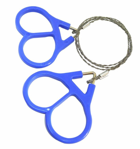 Kit di fili in acciaio inossidabile per attrezzi da viaggio per sega tascabile per escursionismo da campeggio all'aperto, Hand Saw (Blue)