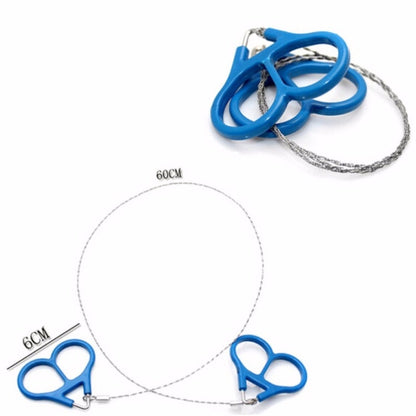 Kit di fili in acciaio inossidabile per attrezzi da viaggio per sega tascabile per escursionismo da campeggio all'aperto, Hand Saw (Blue)