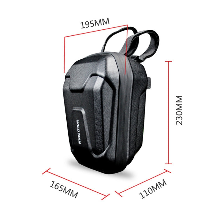 Wild Man Ts9 per scooter/bicicletta Borsa anteriore universale impermeabile in PU + guscio rigido in Eva con avviso riflettente, capacità: 2,5 l