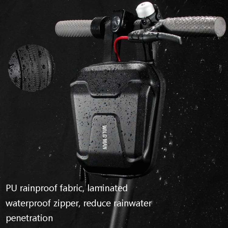 Wild Man Ts9 per scooter/bicicletta Borsa anteriore universale impermeabile in PU + guscio rigido in Eva con avviso riflettente, capacità: 2,5 l