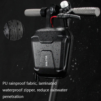 Wild Man Ts9 per scooter/bicicletta Borsa anteriore universale impermeabile in PU + guscio rigido in Eva con avviso riflettente, capacità: 2,5 l