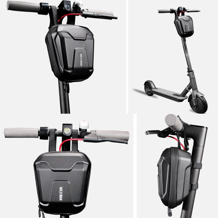 Wild Man Ts9 per scooter/bicicletta Borsa anteriore universale impermeabile in PU + guscio rigido in Eva con avviso riflettente, capacità: 2,5 l