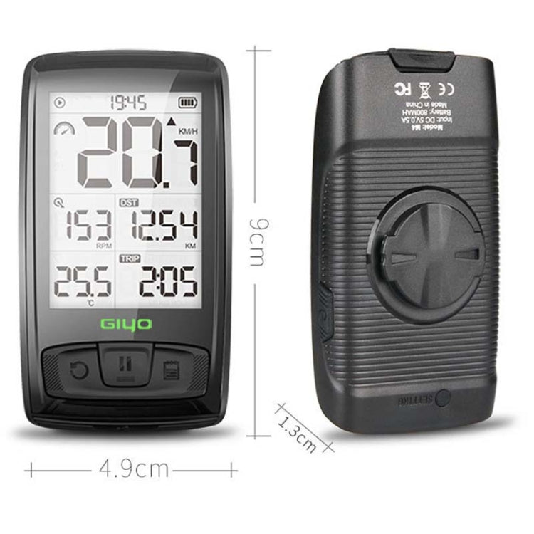 contachilometri-tachimetro-per-bici-da-strada-wireless-bluetooth-giyo-m4-per-computer-da-bicicletta-giyo-m4 - immagine 2