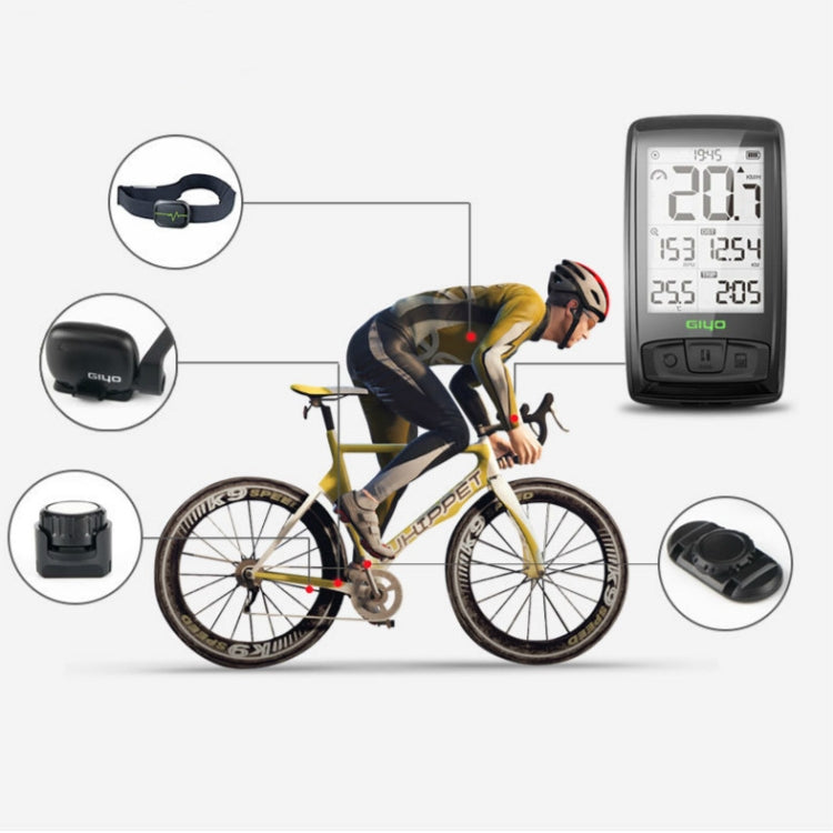 contachilometri-tachimetro-per-bici-da-strada-wireless-bluetooth-giyo-m4-per-computer-da-bicicletta-giyo-m4 - immagine 3