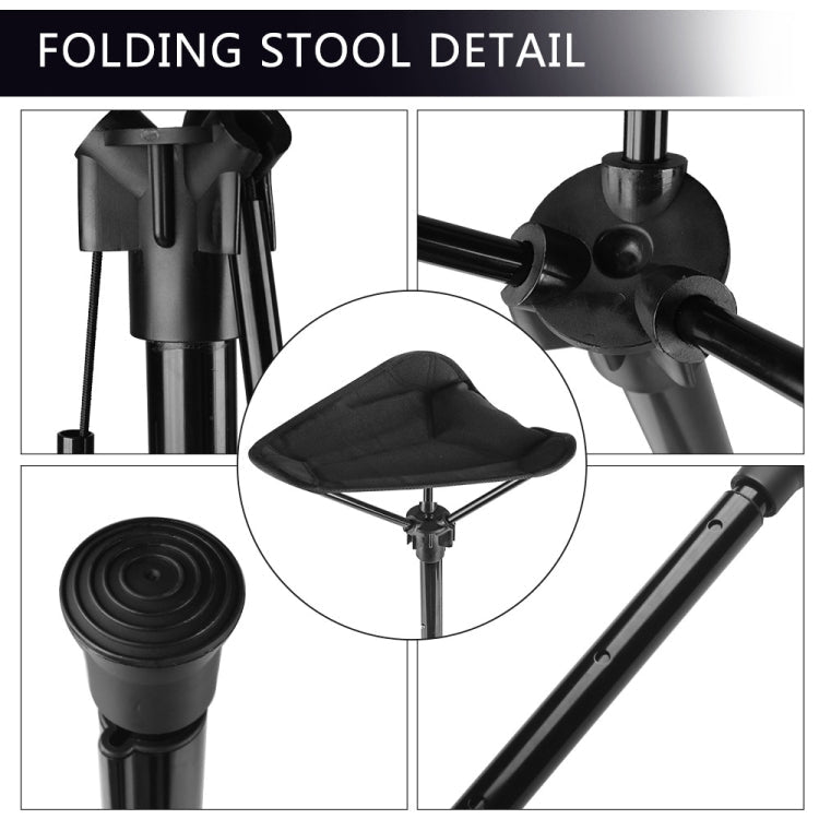 Sgabello pieghevole per esterni Sedile per accodamento portatile Pesca Mazza Sgabello pieghevole telescopico, Folding Stool