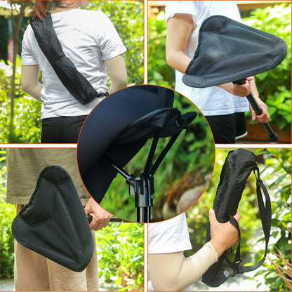 Sgabello pieghevole per esterni Sedile per accodamento portatile Pesca Mazza Sgabello pieghevole telescopico, Folding Stool