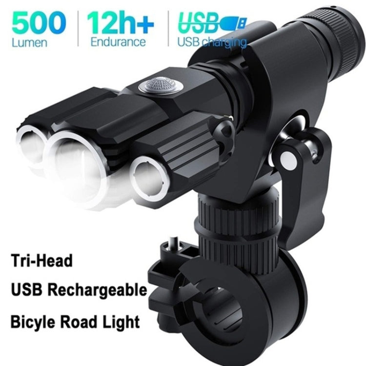 bg-1901-bicicletta-usb-ricarica-altoparlante-lampada-frontale-attrezzatura-da-ciclismo-multifunzione-3-lamp-riding-flashlight - immagine 3