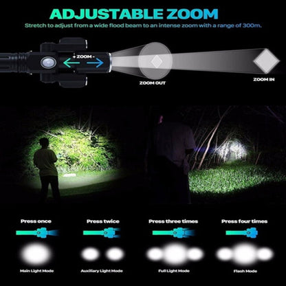bg-1901-bicicletta-usb-ricarica-altoparlante-lampada-frontale-attrezzatura-da-ciclismo-multifunzione-3-lamp-riding-flashlight - immagine 8