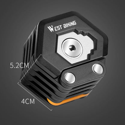 WEST BIKING Serratura a chiave antifurto per bicicletta Serratura pieghevole a catena per moto, Folding Lock