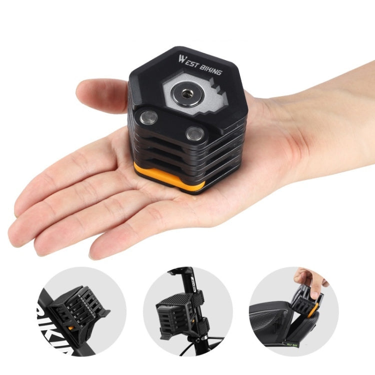 WEST BIKING Serratura a chiave antifurto per bicicletta Serratura pieghevole a catena per moto, Folding Lock