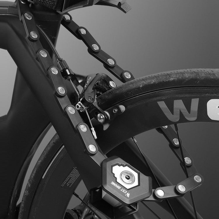 WEST BIKING Serratura a chiave antifurto per bicicletta Serratura pieghevole a catena per moto, Folding Lock