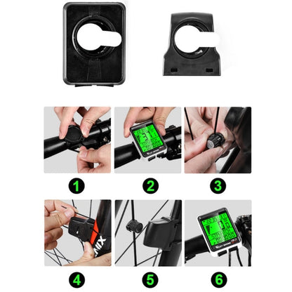WEST BIKING Misuratore di codice wireless per mountain bike Tachimetro impermeabile multifunzionale a grande schermo, Large-Screen