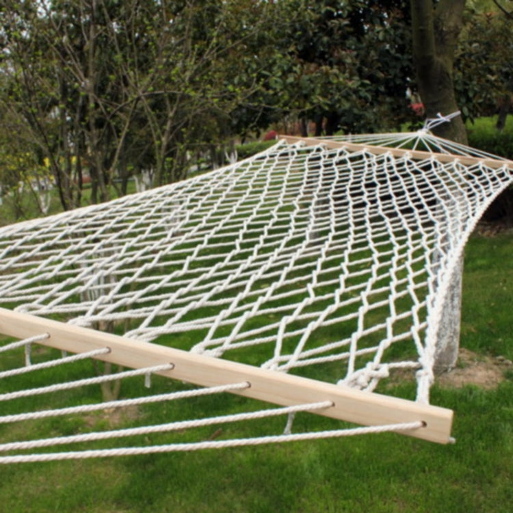 amaca-in-rete-per-esterni-in-cotone-con-struttura-in-legno - immagine 2