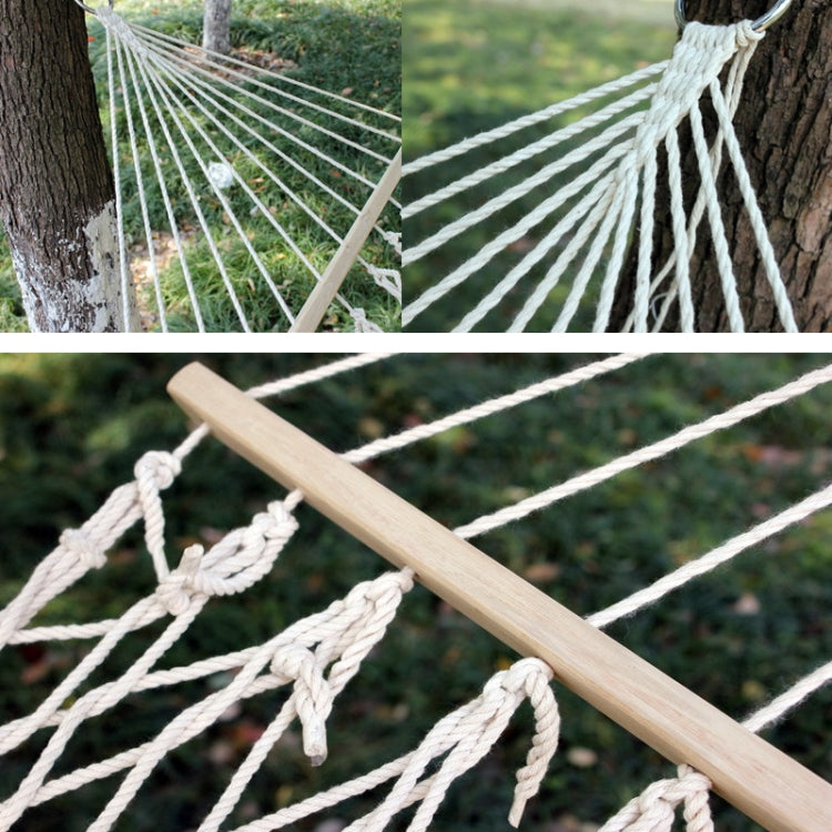 amaca-in-rete-per-esterni-in-cotone-con-struttura-in-legno - immagine 3