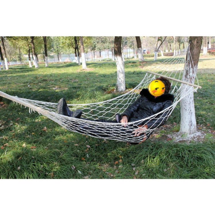 amaca-in-rete-per-esterni-in-cotone-con-struttura-in-legno - immagine 5