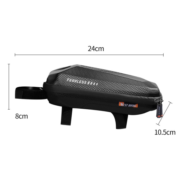 West Biking Borsa anteriore per bicicletta con guscio rigido in EVA Mountain Road Bike Borsa per trave anteriore Equipaggiamento per l'equitazione, West Biking EVA Front Beam Bag