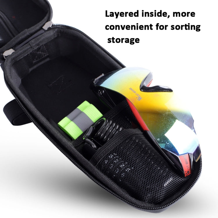 West Biking Borsa anteriore per bicicletta con guscio rigido in EVA Mountain Road Bike Borsa per trave anteriore Equipaggiamento per l'equitazione, West Biking EVA Front Beam Bag