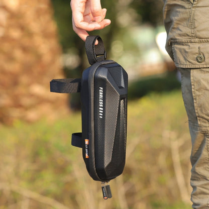 West Biking Borsa anteriore per bicicletta con guscio rigido in EVA Mountain Road Bike Borsa per trave anteriore Equipaggiamento per l'equitazione, West Biking EVA Front Beam Bag