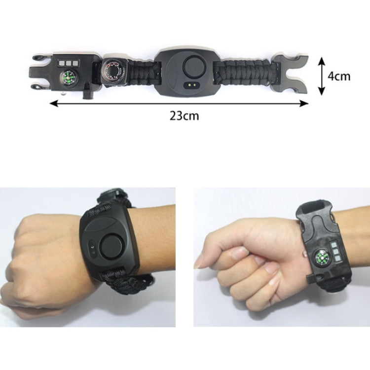 braccialetto-multifunzionale-di-sopravvivenza-all-aperto-del-braccialetto-di-allarme-dell-orologio-della-corda-intrecciata-dell-ombrello - immagine 3