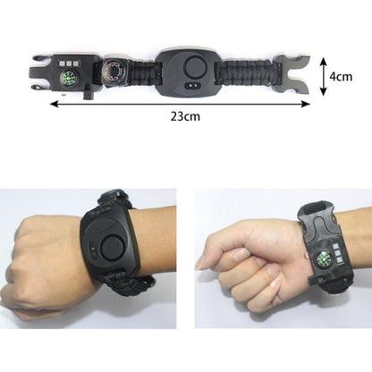 braccialetto-multifunzionale-di-sopravvivenza-all-aperto-del-braccialetto-di-allarme-dell-orologio-della-corda-intrecciata-dell-ombrello - immagine 3