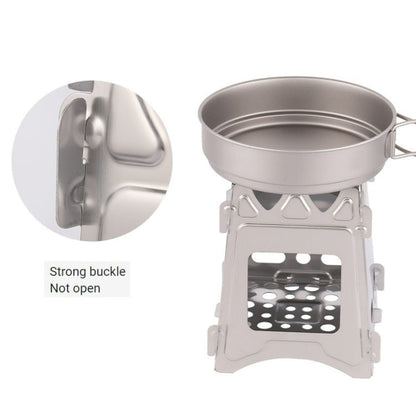 Stufa da picnic in acciaio inox Wilderness Survival Stufa pieghevole, Foldable Stove