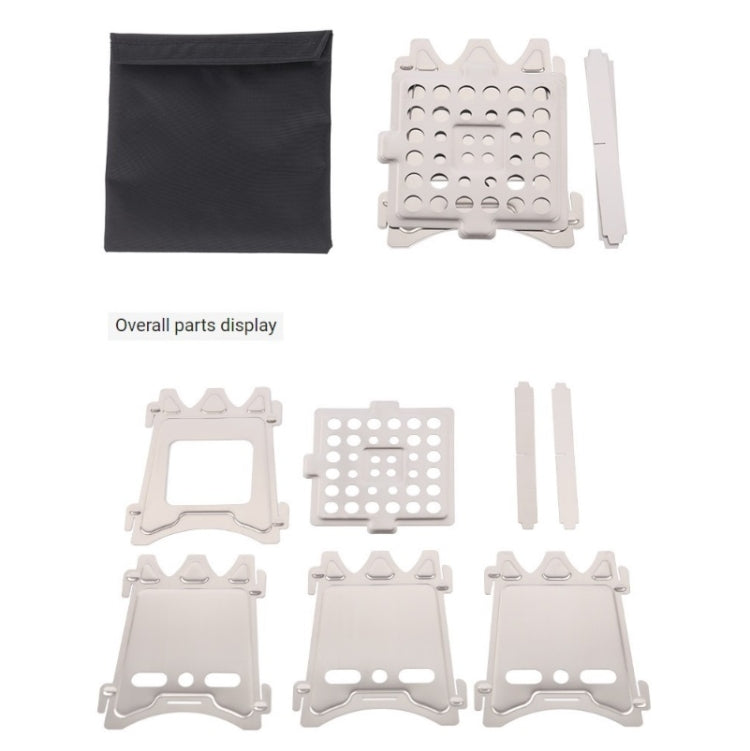 Stufa da picnic in acciaio inox Wilderness Survival Stufa pieghevole, Foldable Stove