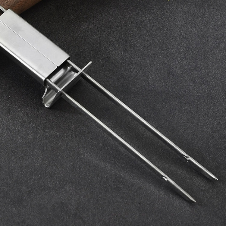 Set di 2 Forchette Semiautomatiche in Acciaio Inox per Barbecue