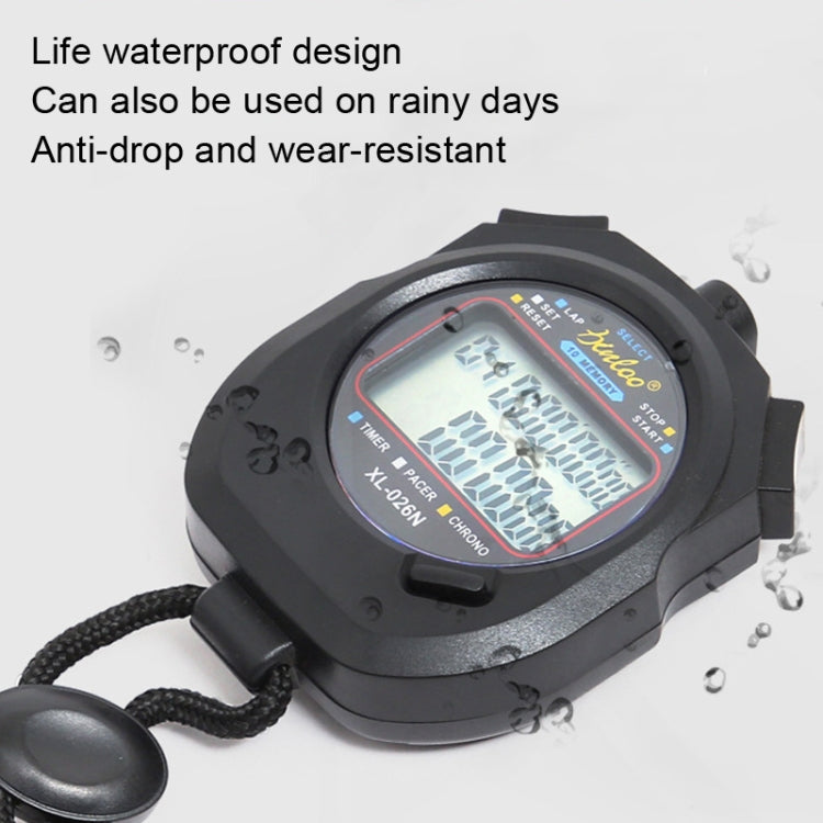 XINLONG XL-026N Cronometro elettronico a doppia fila 10 memorie Display a grande schermo Timer arbitro, XL-026N