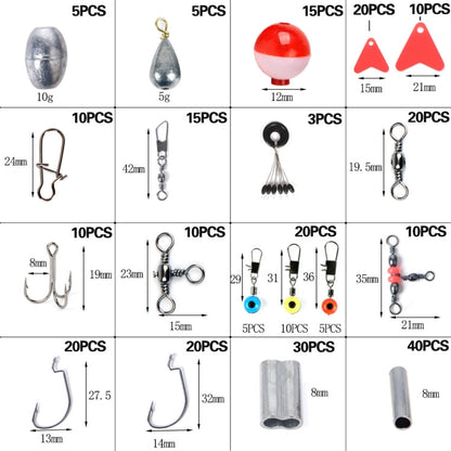 Set di Accessori da Pesca su Roccia - 263 Pezzi T0196 con