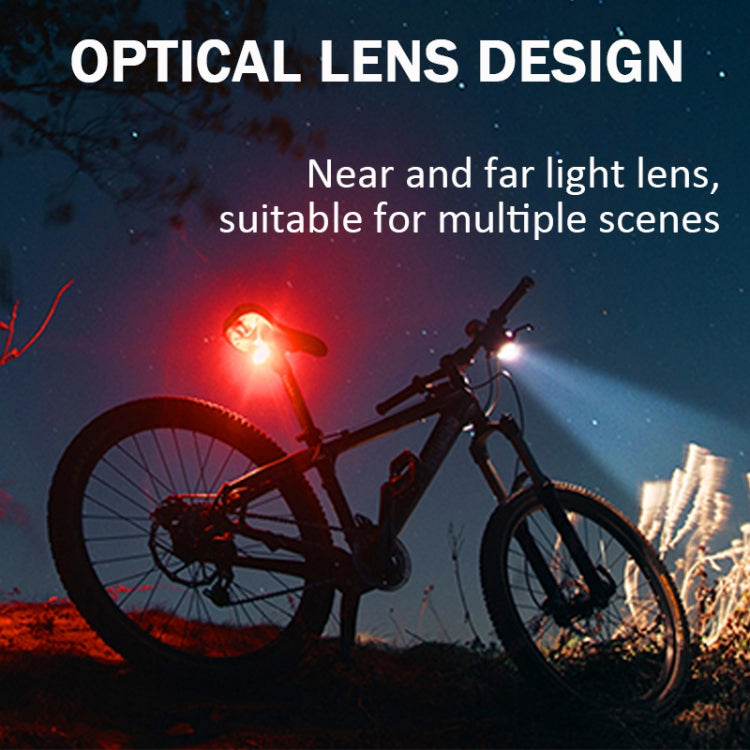 Faro per Bicicletta con Doppia Lampada T6 e 16 Fanali LED Posteriori
