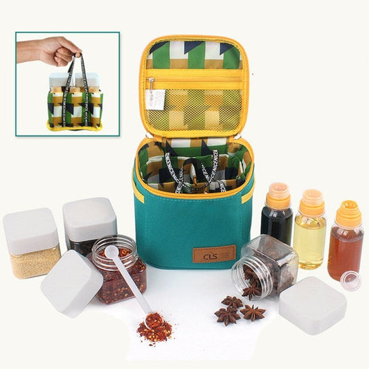 Set di bottiglie per condimento per esterni CLS Combinazione di utensili per barbecue in barattolo per condimento portatile