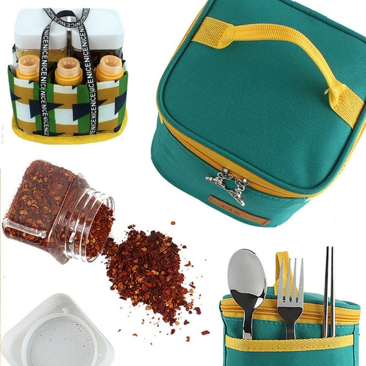 Set di bottiglie per condimento per esterni CLS Combinazione di utensili per barbecue in barattolo per condimento portatile