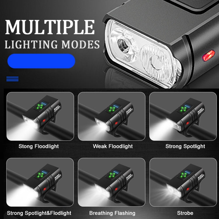 Luce per bicicletta ricaricabile micro USB BK02 1000LM, Micro USB - Novalix Store